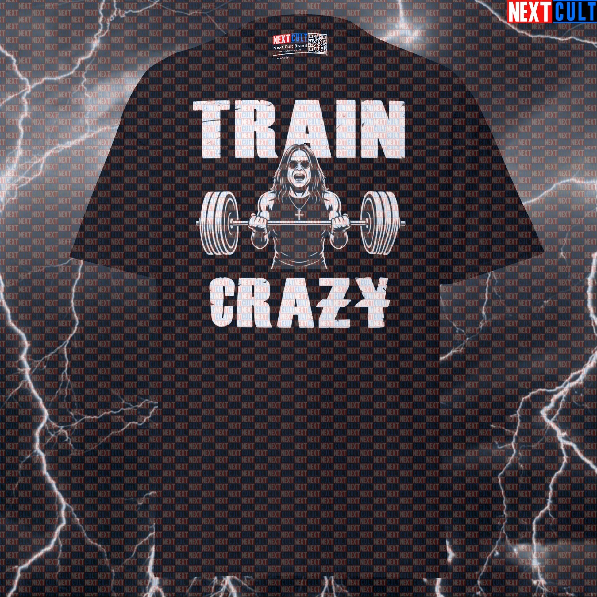 Crazy Train Gym Meme Shirt - Funny Ozzy Osbourne Workout Tee & Pump Cover for Lifters T-shirts Bodybuilding Fitness Gym Ozzy Osbourne Powerlifting Pump Cover Rock Music Workout Next Cult Brand