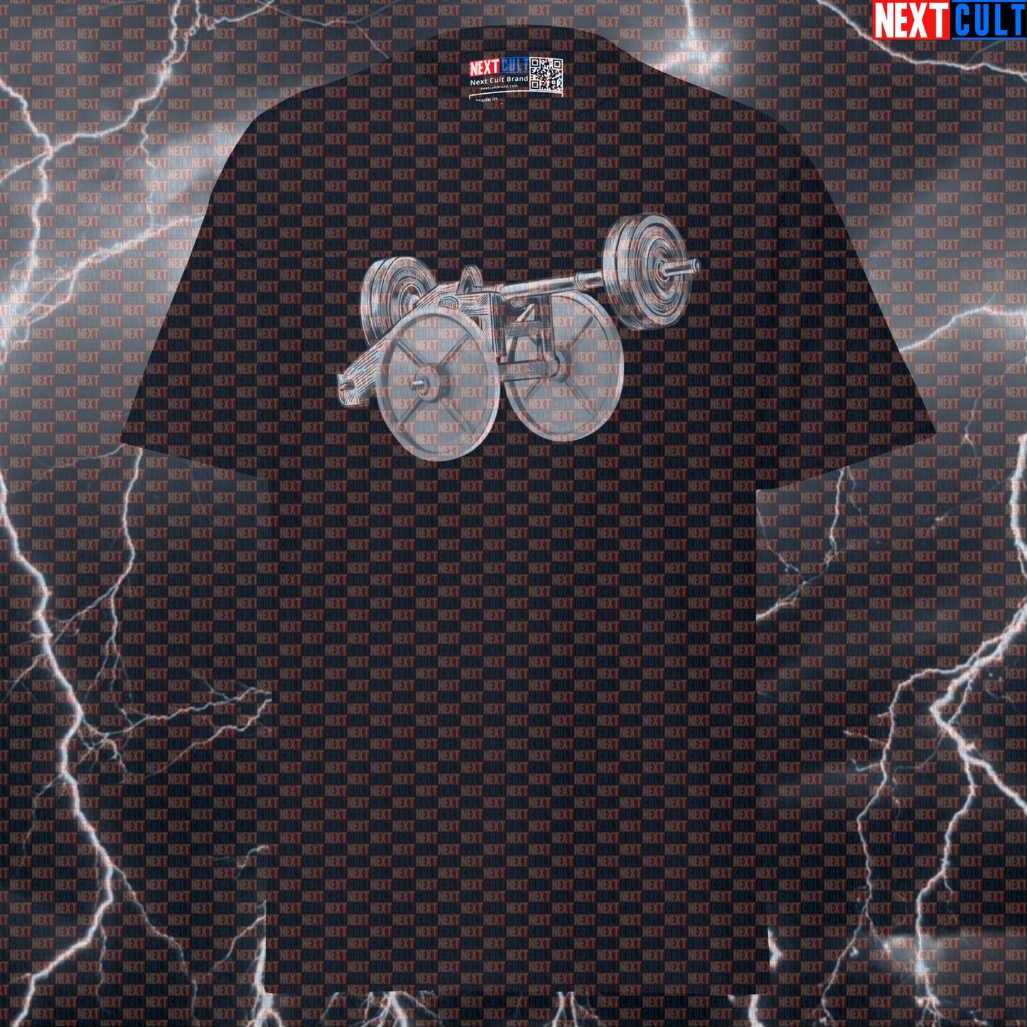 Big Gun Gym Meme T-Shirt | For Those About To Lift We Salute You Funny Graphic Tee Pump Cover T-shirts AC/DC Bodybuilding Fitness Gym Powerlifting Pump Cover Rock Music Workout Next Cult Brand