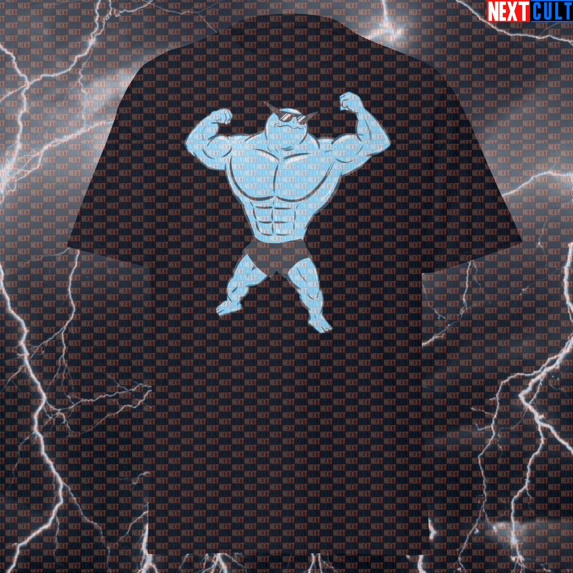 Squirtle Squad Pump Cover: Funny Buff Pokemon Gym Tee for Lifters & Gymbros T-shirts Anime Bodybuilding Fitness Gym Pokemon Pump Cover TV Video Games Workout Next Cult Brand