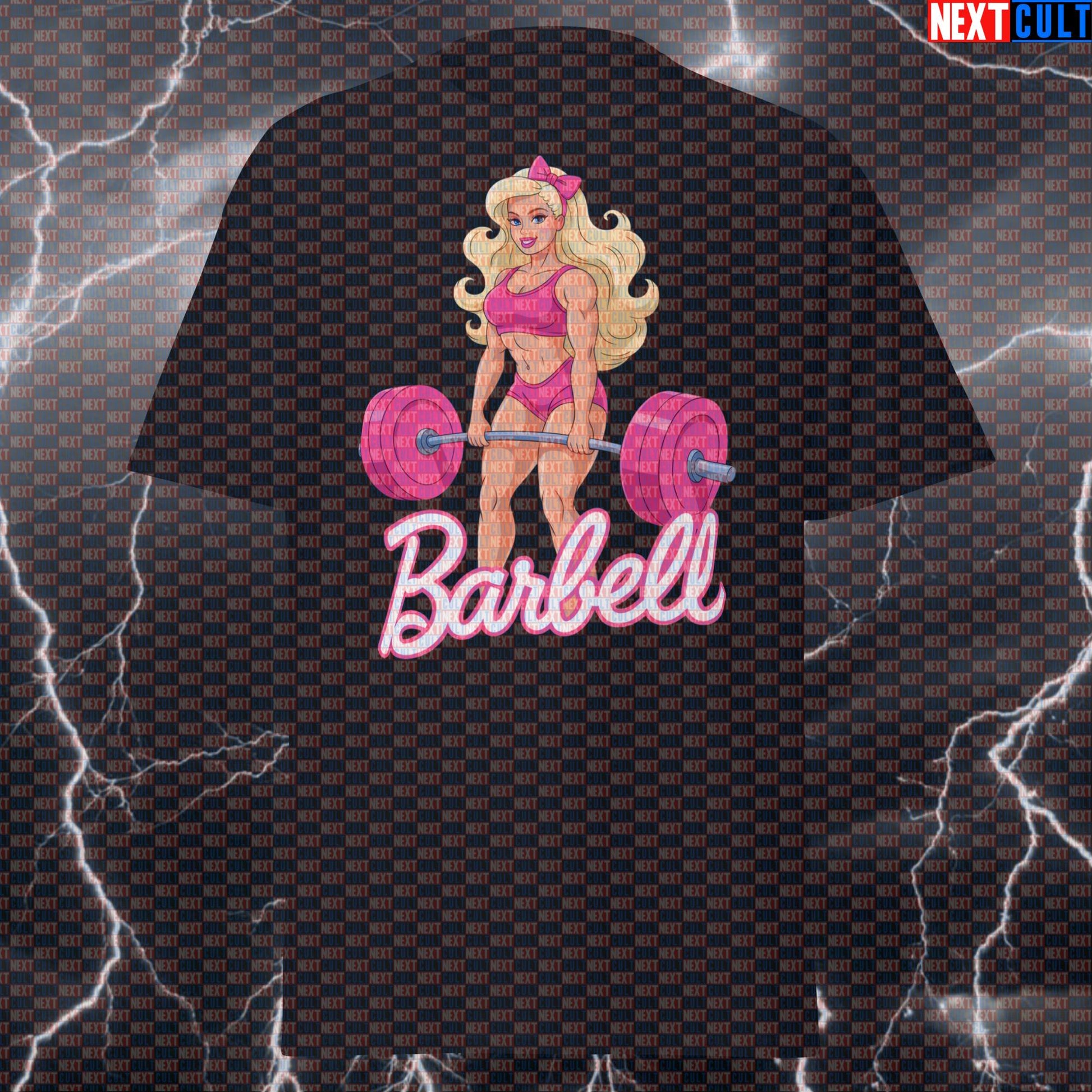 Funny Gym Meme T-Shirt: Barbell Meets Barbie Pump Cover Top for Lifters & Gymbros T-shirts Barbie Bodybuilding Films Fitness Gym Powerlifting Pump Cover Workout Next Cult Brand