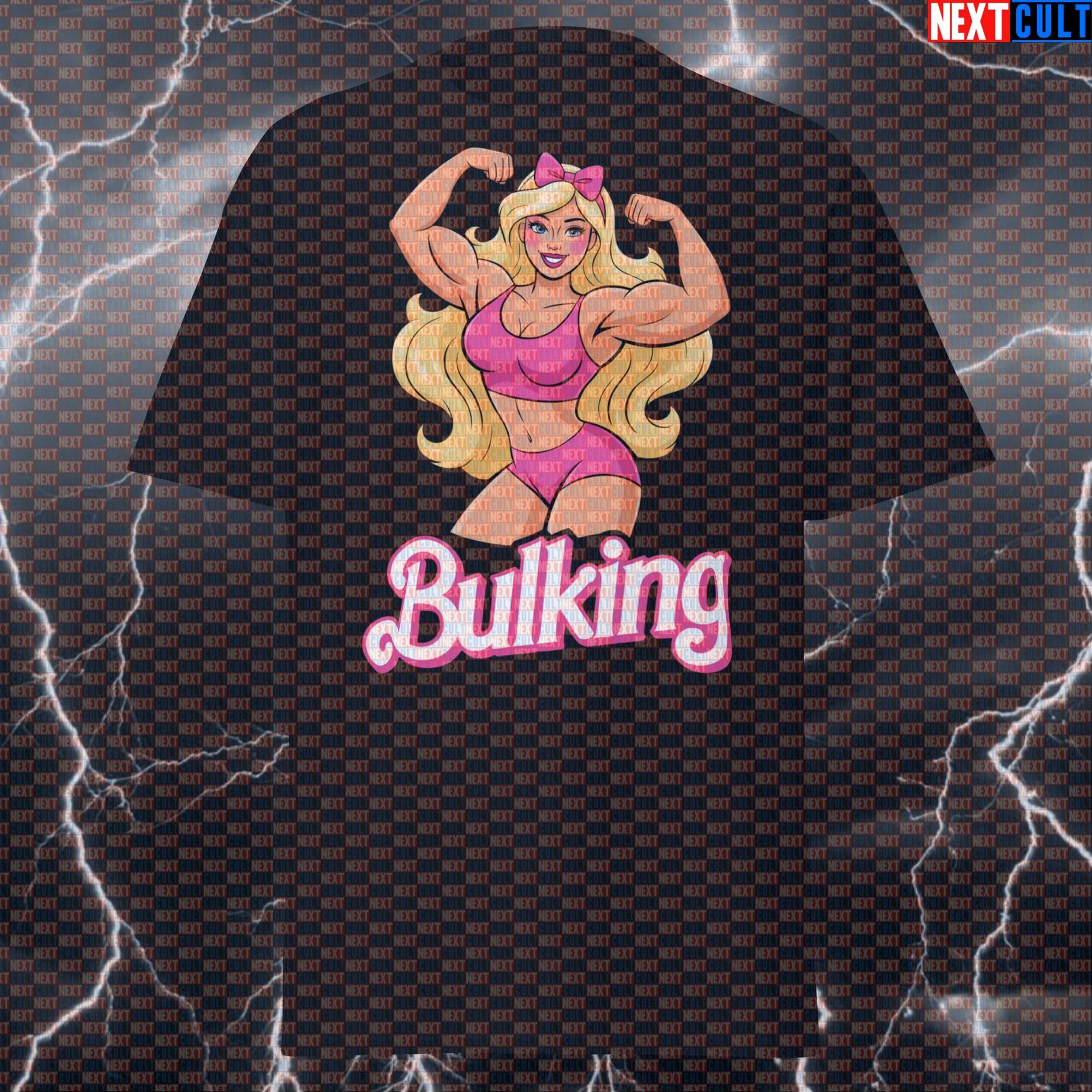 Funny Gym Shirt for Bulking | Barbie Gains Meme Tee | Graphic Pump Cover Top for Bodybuilding & Lifting T-shirts Barbie Bodybuilding Fast Food Films Fitness Gym Pump Cover Workout Next Cult Brand
