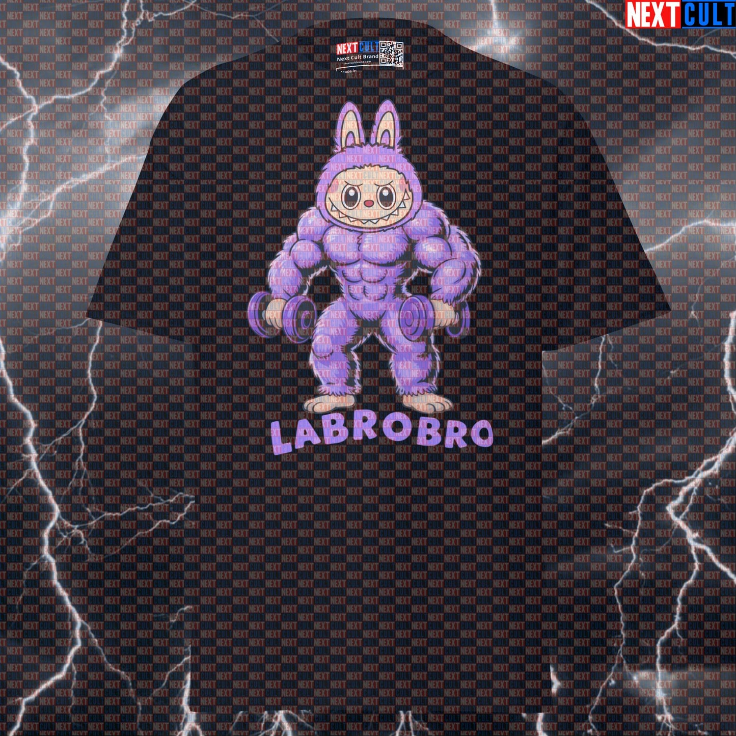 Purple Labrobro Gym Shirt - Funny Labubu Powerlifting Meme Tee for Lifters & Gymbros T-shirts Bodybuilding Fitness Gym Pump Cover Workout Next Cult Brand
