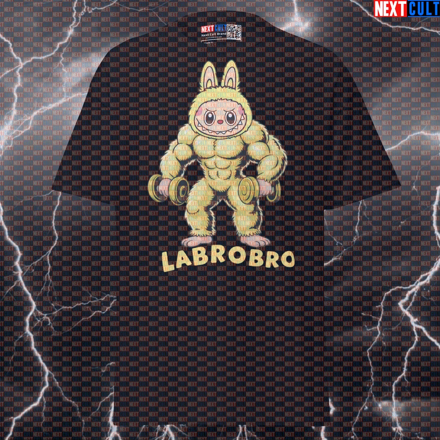 Yellow Labrobro Pump Cover: Funny Gym Meme Tee for Lifters & Bodybuilding Bros T-shirts Bodybuilding Fitness Gym Pump Cover Workout Next Cult Brand
