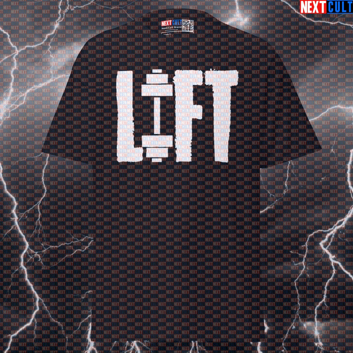 LIFT Funny Gym Shirt Meme Tee - Ultimate Pump Cover for Lifters & Gymbros Seeking Gains T-shirts Bodybuilding Fitness Gym Powerlifting Pump Cover Workout Next Cult Brand