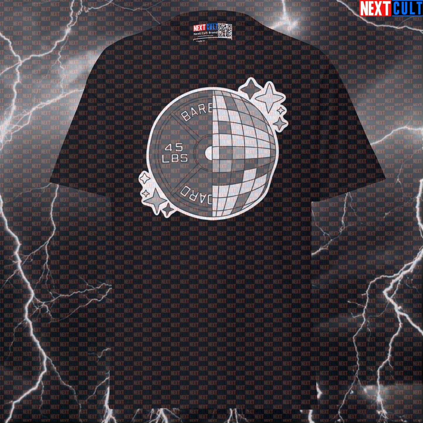 Disco Weight Plate Pump Cover Gym Meme Tee - Funny Lifting Party Graphic T-Shirt for Gymbros T-shirts Bodybuilding Fitness Gym Powerlifting Pump Cover Workout Next Cult Brand
