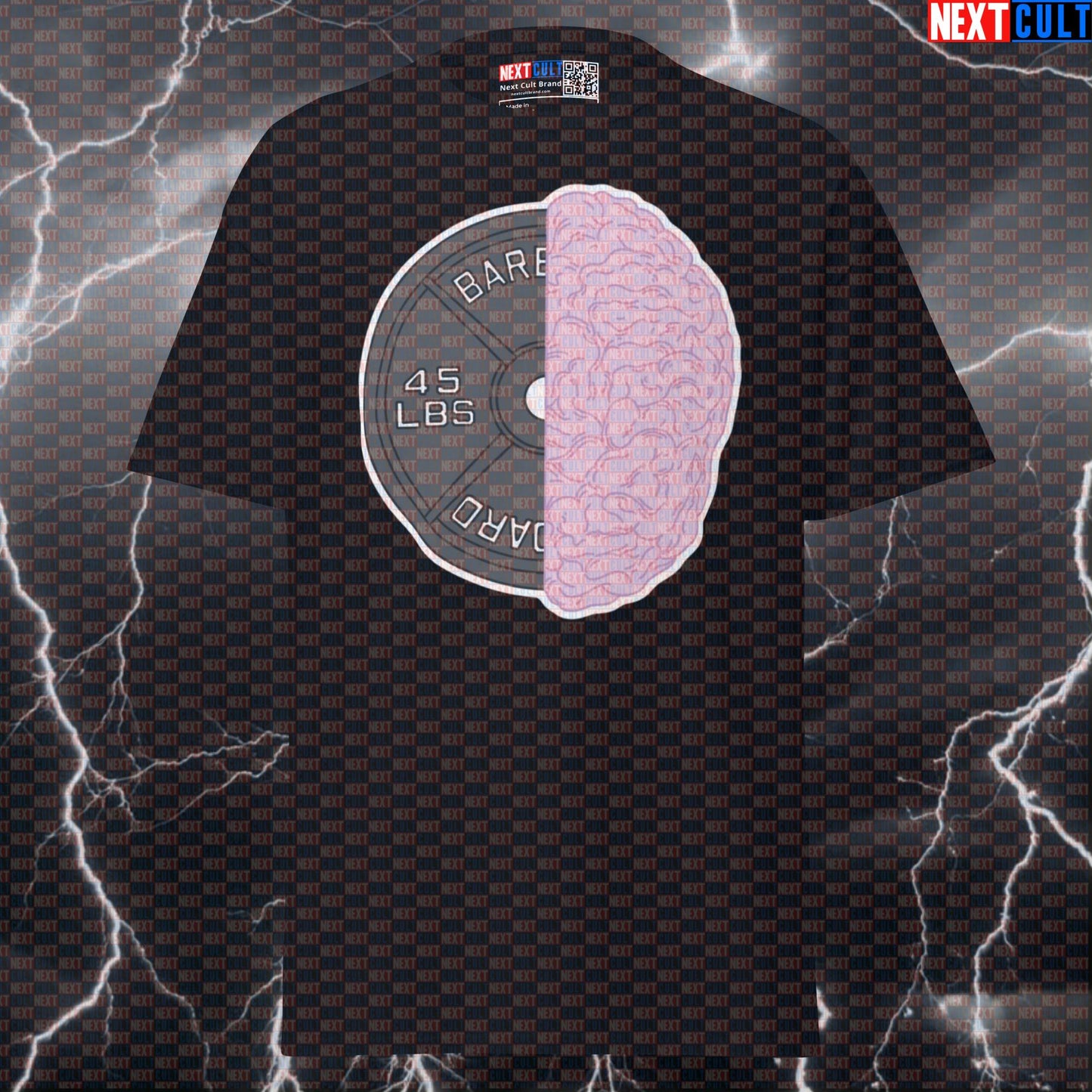 Brain Weight Plate Funny Gym Meme Tee | Science Based Lifting Graphic Pump Cover Top T-shirts Bodybuilding Fitness Gym Powerlifting Pump Cover Workout Next Cult Brand
