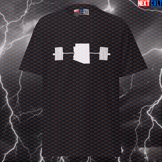 Arizona Strongest State Funny Gym Meme Shirt | Powerlifting Pump Cover Graphic Tee T-shirts 4th of July Fitness Gym Powerlifting Pump Cover Workout Next Cult Brand