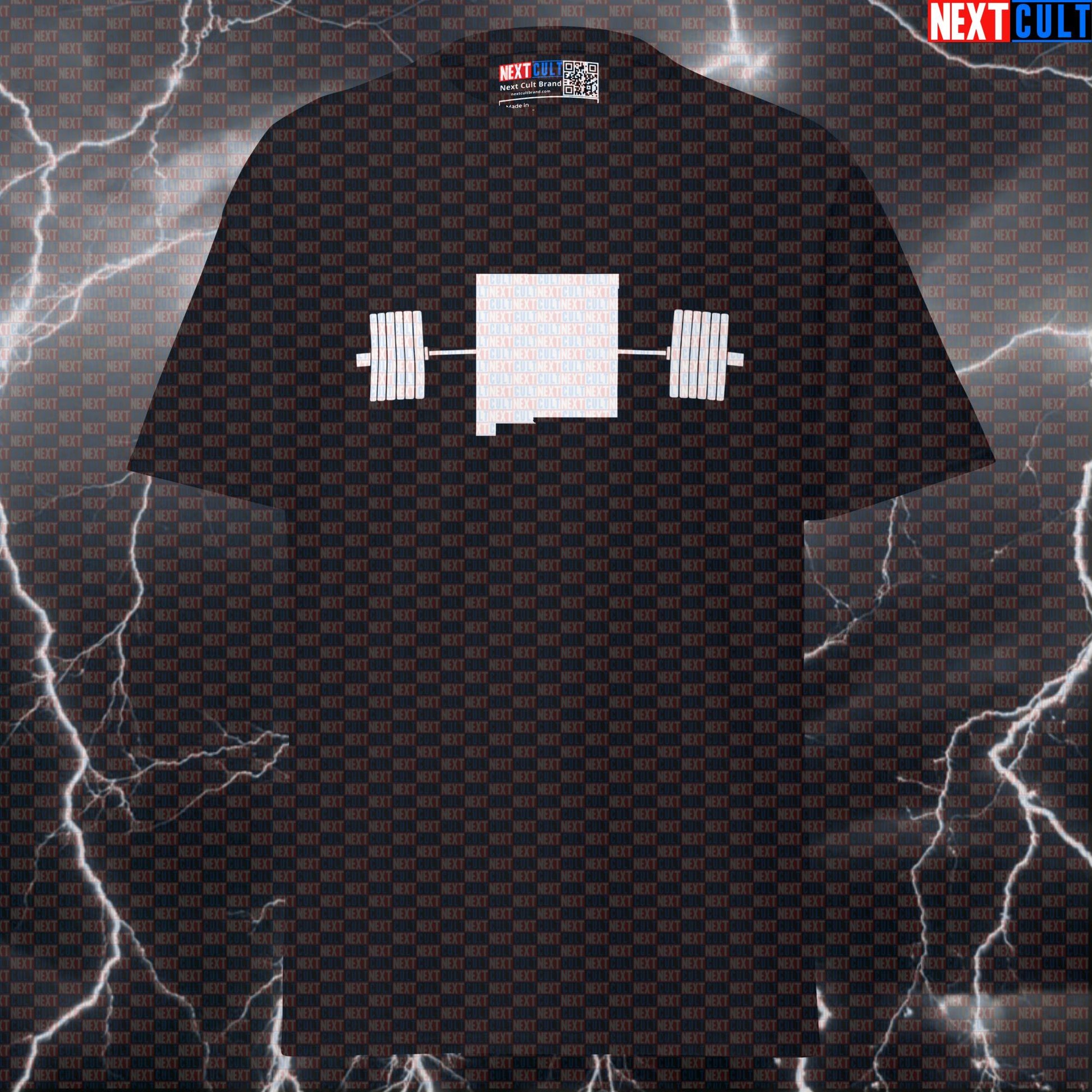 New Mexico Powerlifting Tee: Funny State Map Gym Shirt for Lifters & Pump Cover T-shirts 4th of July Fitness Gym Powerlifting Pump Cover Workout Next Cult Brand