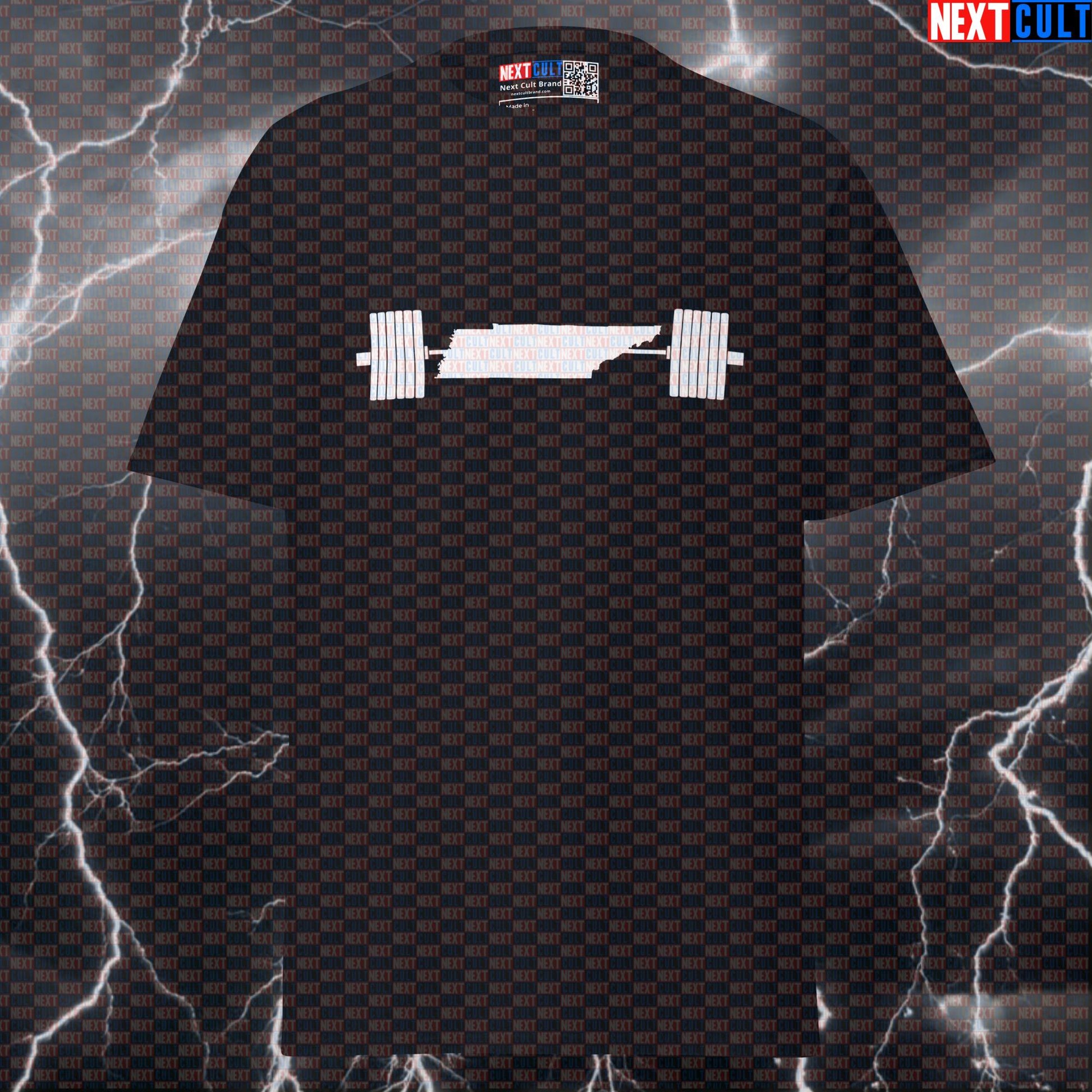 Tennessee State Map Powerlifting Tee - Funny Gym Meme Shirt & Pump Cover for Lifters T-shirts 4th of July Fitness Gym Powerlifting Pump Cover Workout Next Cult Brand