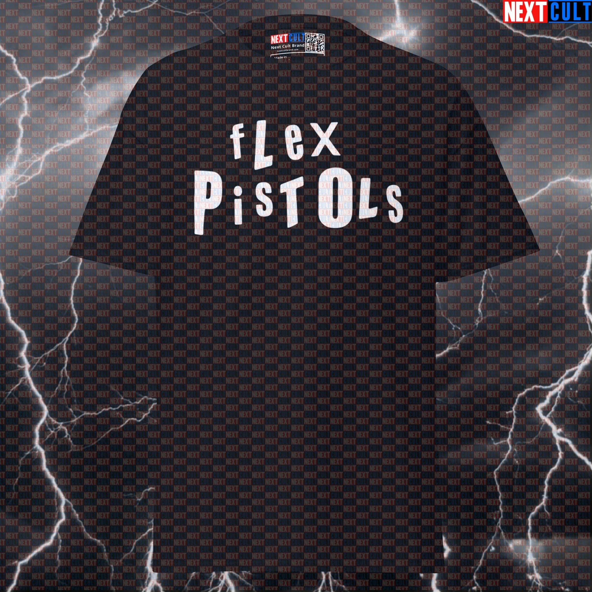 Flex Pistols Funny Gym Meme Tee: The Ultimate Punk Rock Powerlifting Pump Cover Shirt T-shirts Bodybuilding Fitness Gym Pump Cover Rock Music Workout Next Cult Brand