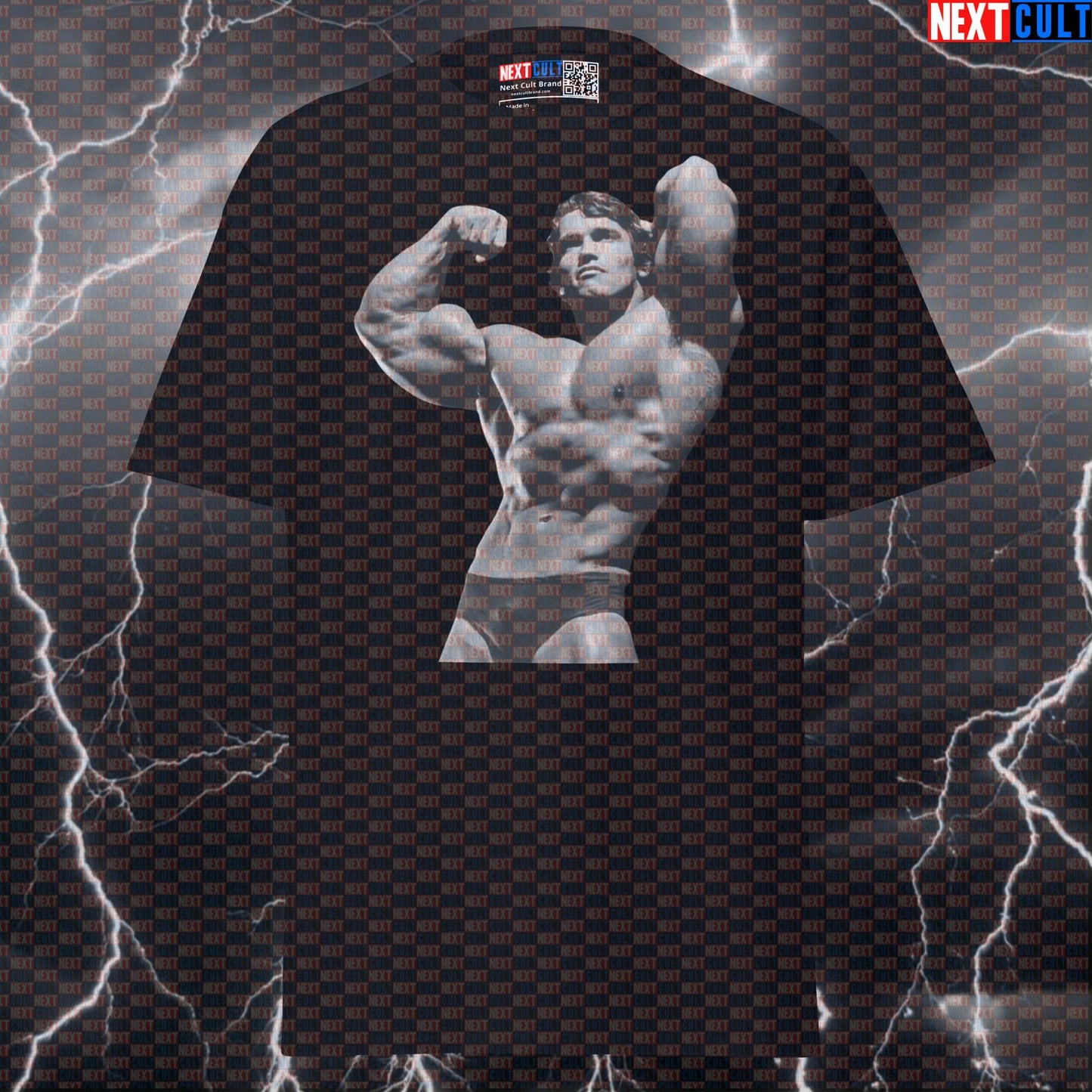 Unlock Your Gains Funny Gym Meme Tee | Arnold Schwarzenegger Pump Cover Graphic Top Next Cult Brand