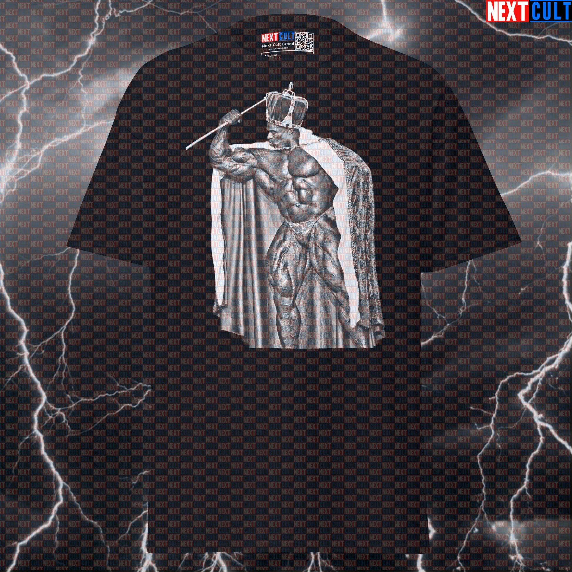 Ronnie Coleman King of Bodybuilding Funny Gym Shirt | Royal Powerlifting Meme Tee Pump Cover T-shirts Bodybuilding Fitness Gym Pump Cover Ronnie Coleman Workout Next Cult Brand
