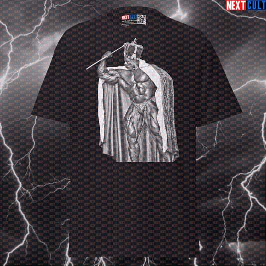 Ronnie Coleman King of Bodybuilding Funny Gym Shirt | Royal Powerlifting Meme Tee Pump Cover T-shirts Bodybuilding Fitness Gym Pump Cover Ronnie Coleman Workout Next Cult Brand