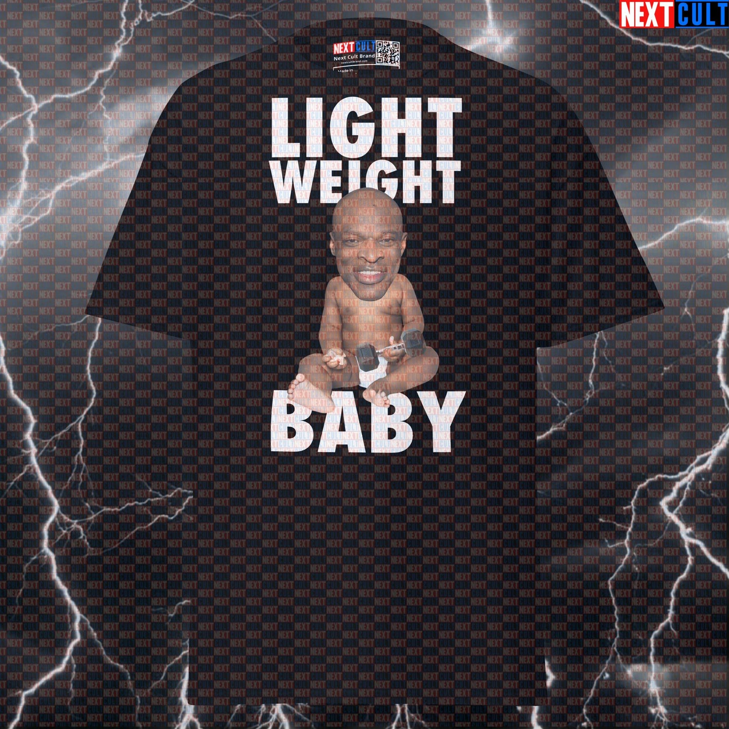 Lightweight Baby Ronnie Coleman Funny Gym T-Shirt | Meme Bodybuilding Pump Cover Tee T-shirts Bodybuilding Fitness Gym Pump Cover Ronnie Coleman Workout Next Cult Brand
