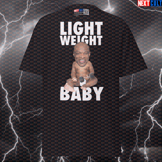 Lightweight Baby Ronnie Coleman Funny Gym T-Shirt | Meme Bodybuilding Pump Cover Tee T-shirts Bodybuilding Fitness Gym Pump Cover Ronnie Coleman Workout Next Cult Brand