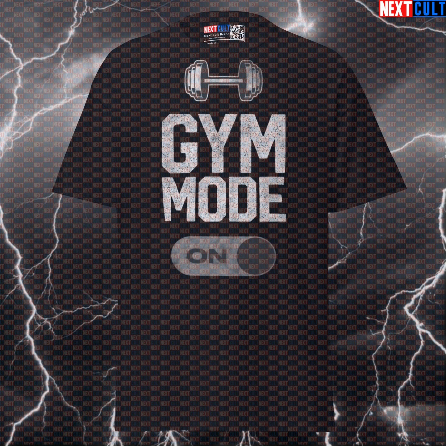 Funny Gym Meme Shirt - Gym Mode On Graphic Tee For Lifters & Bodybuilding Pump Cover Motivation Top T-shirts Bodybuilding Fitness Gym Powerlifting Pump Cover Workout Next Cult Brand