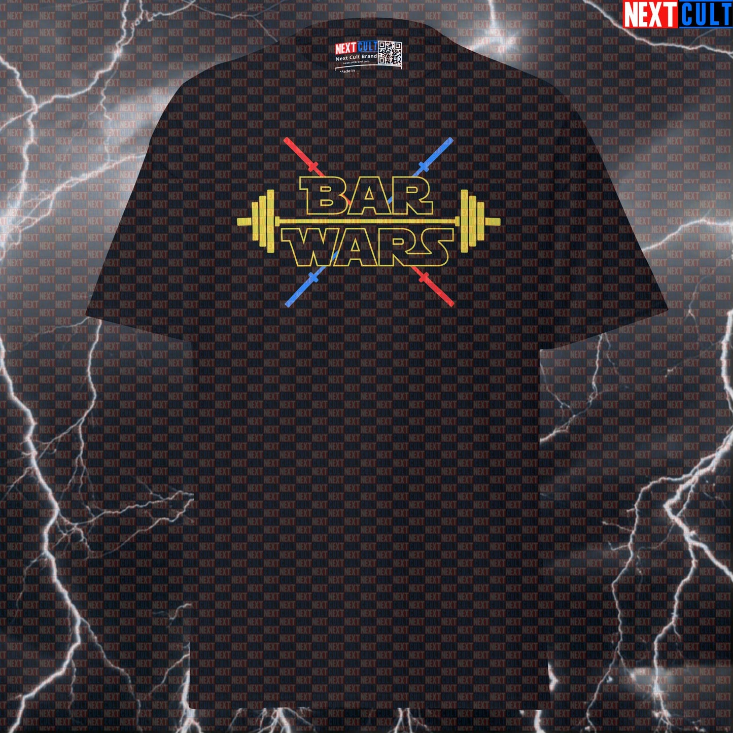 Bar Wars Funny Gym T-Shirt: May The Gains Be With You Swole Wars Pump Cover Tee Next Cult Brand