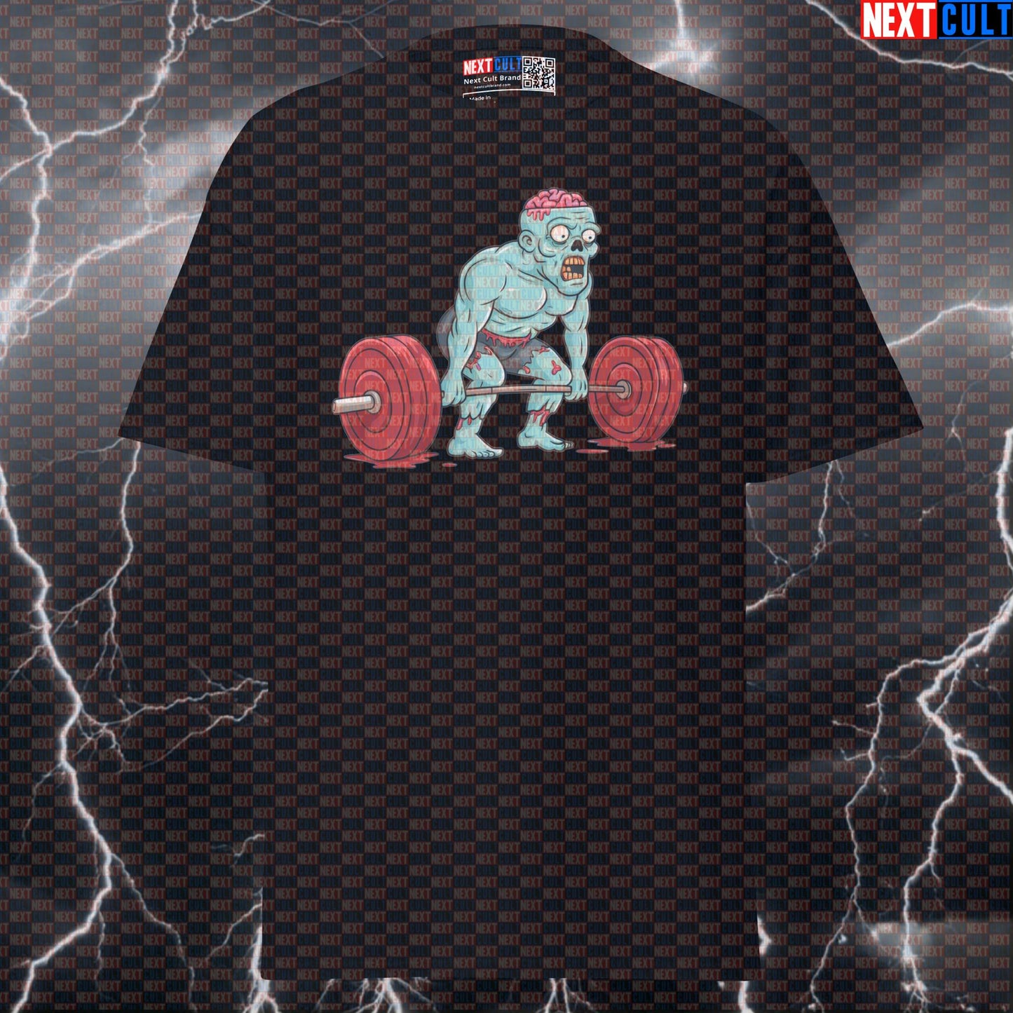 Zombie Deadlift Funny Gym T-Shirt | Lifting Dead Halloween Meme Tee For Lifters Bodybuilding Fitness Gym Halloween Leg Day Powerlifting Pump Cover Workout Zombie Next Cult Brand