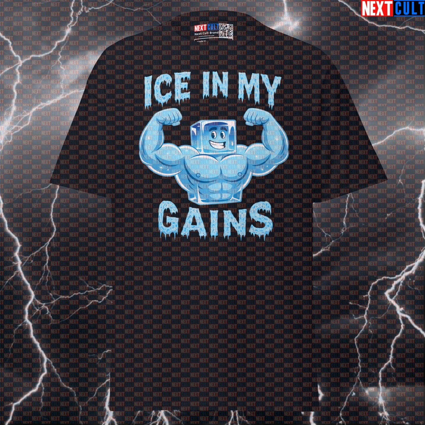 Ice In My Gains Funny Gym T-Shirt | Icy Workout Tee For Bodybuilding Bodybuilding Fitness Gym Pump Cover Workout Next Cult Brand