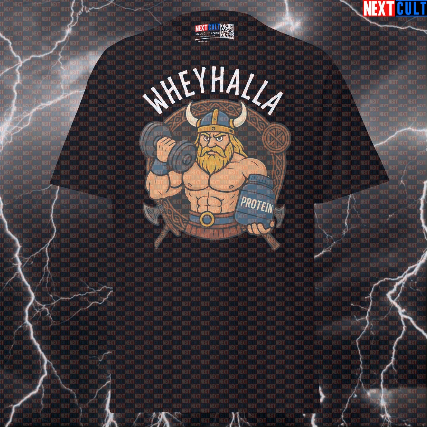 Wheyhalla Viking Gym Shirt | Funny Bodybuilding Meme Tee For Lifters & Protein Lovers T-shirts Bodybuilding Fitness Gym Pump Cover Vikings Workout Next Cult Brand