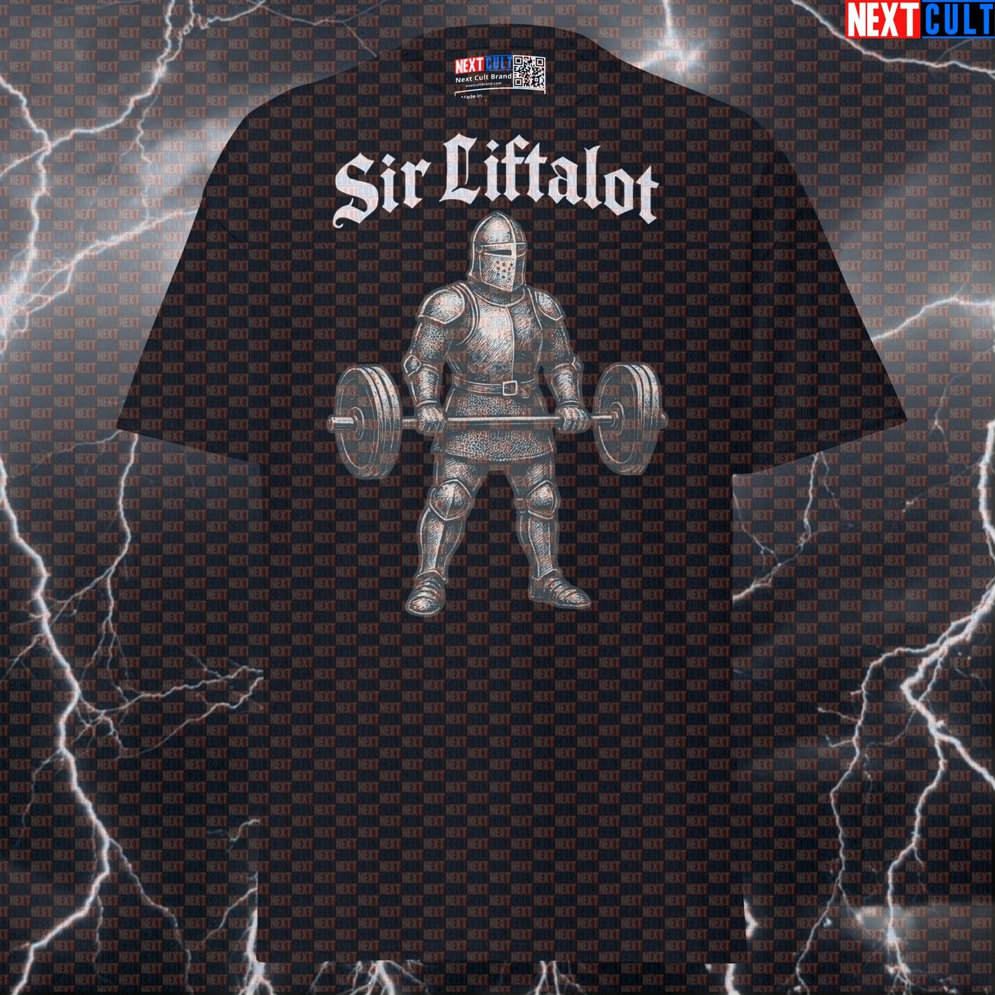 Sir Liftalot Funny Gym T-Shirt | Medieval Knight Bodybuilding Meme Tee Pump Cover T-shirts Bodybuilding Fitness Gym Powerlifting Pump Cover Workout Next Cult Brand