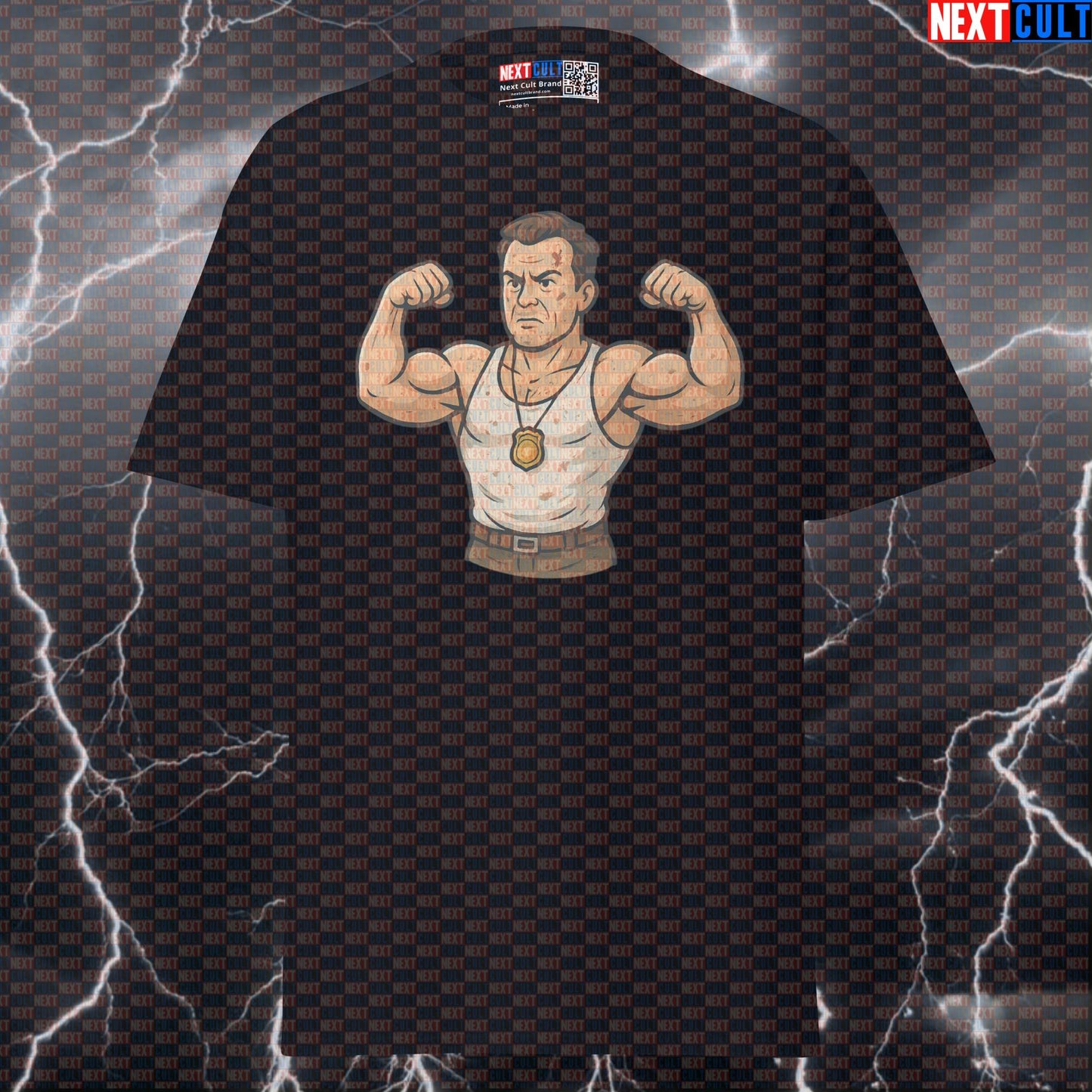 Die Hard Lift Harder Graphic Tee | Funny Gym Shirt & Workout Tee for Bodybuilding Bodybuilding Christmas Films Fitness Gym Powerlifting Pump Cover Workout Next Cult Brand