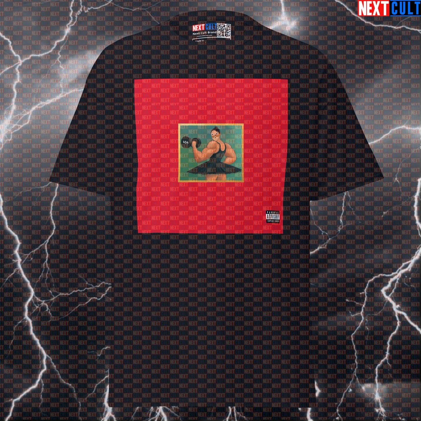 Swole Ballerina Kanye Album Cover Parody Gym Tee | Funny Workout T Shirt For Lifters T-shirts Bodybuilding Fitness Gym Hip Hop Kanye West Pump Cover Workout Next Cult Brand