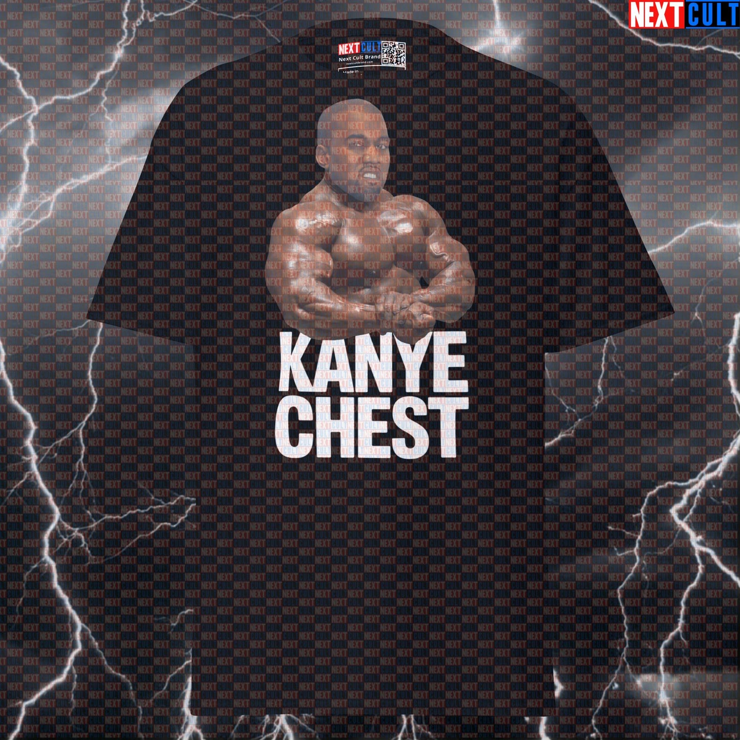 Kanye Chest Funny Gym Shirt | Bodybuilding Rap Music Parody Tee | Chest Day Pump Cover Bodybuilding Fitness Gym Hip Hop Kanye West Pump Cover Workout Next Cult Brand