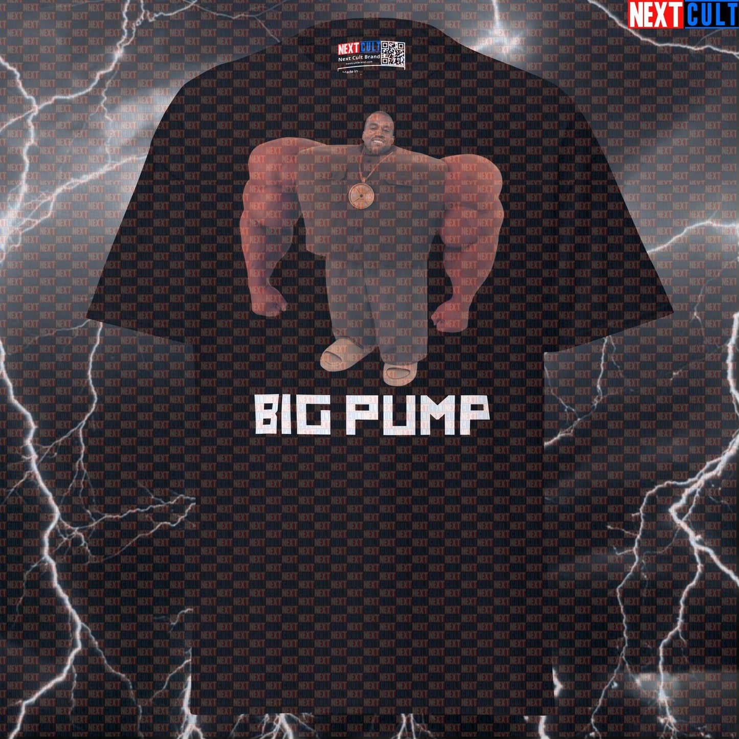 Big Pump Kanye Gym Meme Tee | I Love It Boxy Parody Graphic Workout Shirt T-shirts Bodybuilding Fitness Gym Hip Hop Kanye West Pump Cover Workout Next Cult Brand