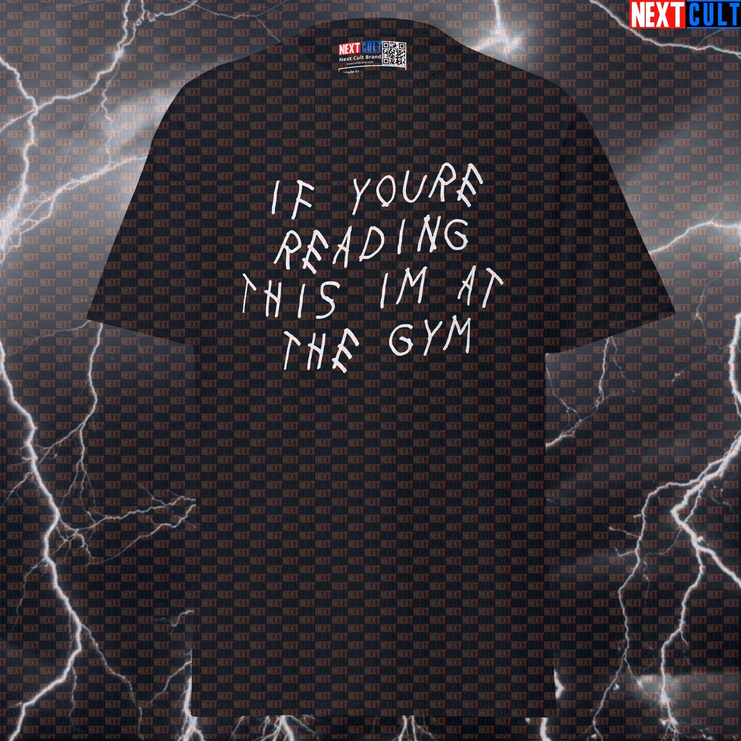 If You're Reading This I'm At The Gym T-Shirt | Drake Meme Pump Cover Gym Tee T-shirts Bodybuilding Drake Fitness Gym Hip Hop Powerlifting Pump Cover Workout Next Cult Brand
