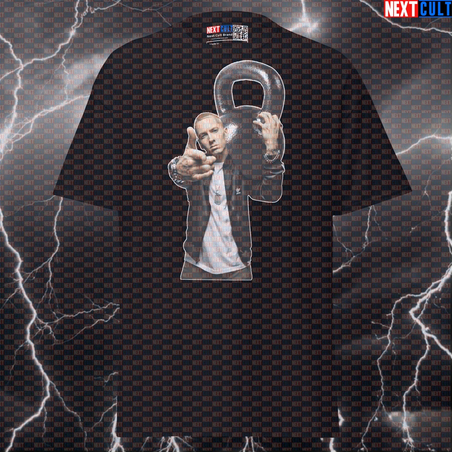 Slim Shady Kettlebell Rap God Gym Tee | Funny Workout Shirt & Pump Cover T-shirts Bodybuilding Eminem Fitness Gym Hip Hop Kettlebell Pump Cover Workout Next Cult Brand