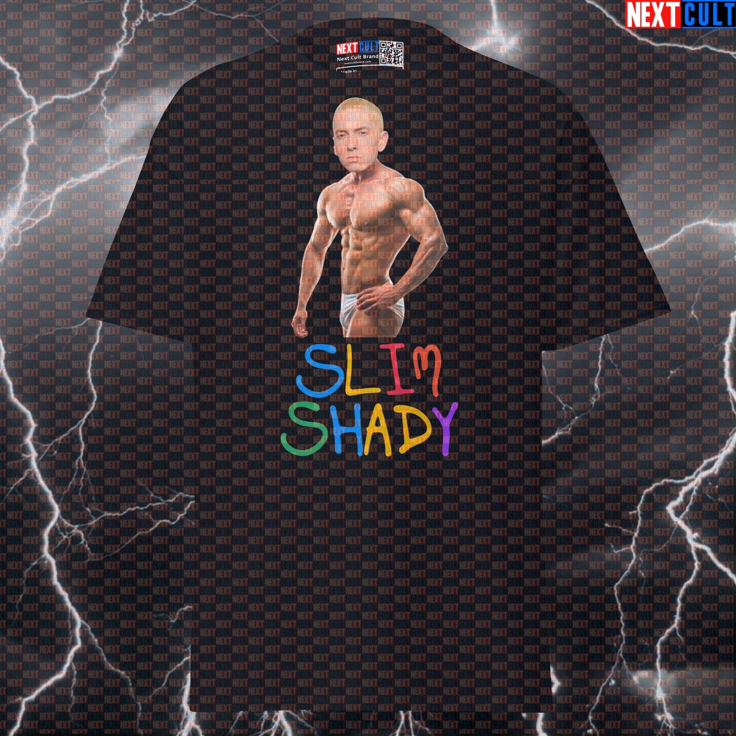 Slim Body Gym Shirt: Funny Rap God Bodybuilding Parody Tee for Lifters T-shirts Bodybuilding Eminem Fitness Gym Hip Hop Pump Cover Workout Next Cult Brand