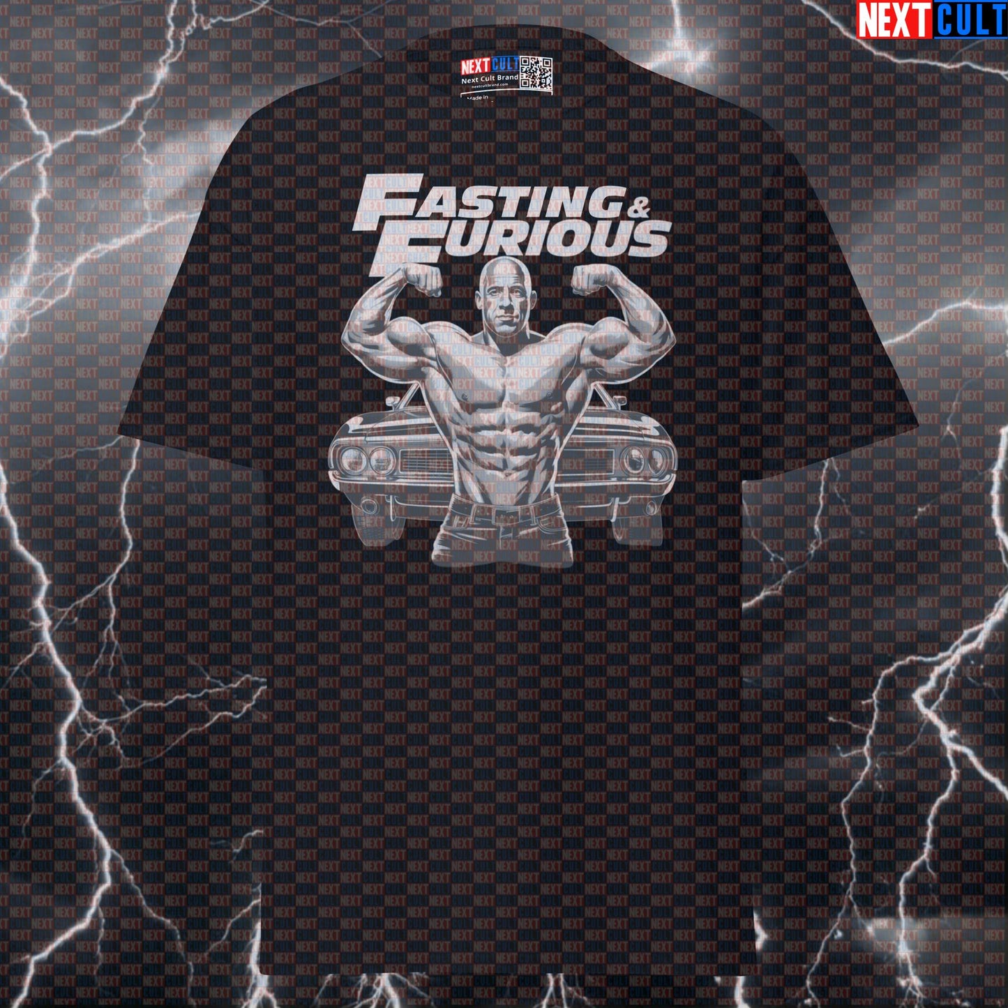 Fasting & Furious Funny Gym T-Shirt | Vin Diesel Fasting Meme Workout Tee For Lifters Bodybuilding Fast Food Films Fitness Gym Pump Cover Workout Next Cult Brand