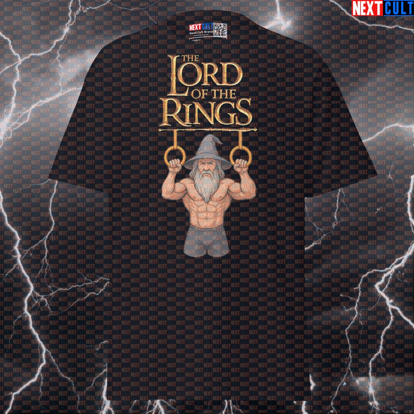 Gandalf Lord of the Calisthenics Rings Funny Gym Shirt | LOTR Workout Tee for Lifters Books Calisthenics Films Fitness Gym Lord of the Rings Pump Cover Workout Next Cult Brand