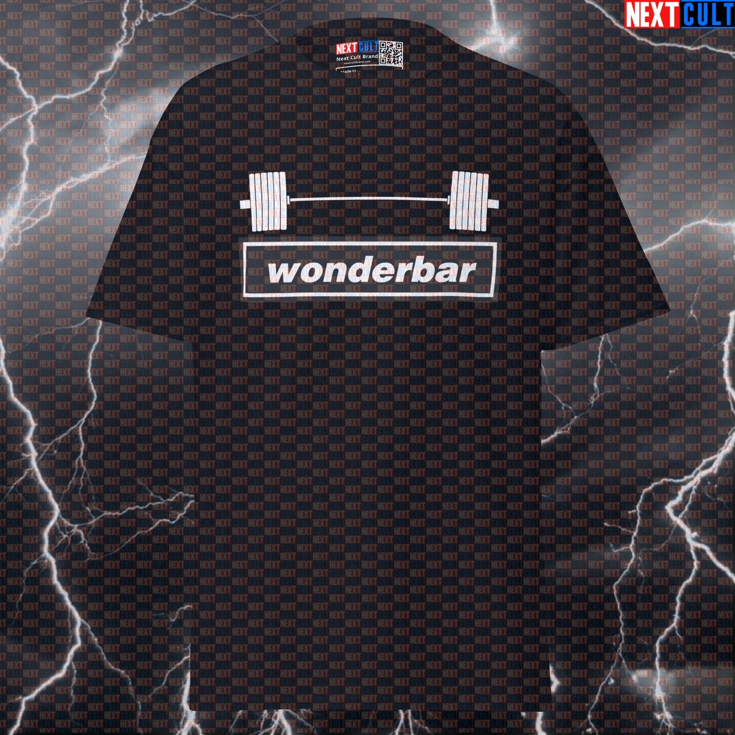Wonderbar Funny Gym Shirt | Oasis Wonderwall Parody Graphic Tee for Lifters & Bodybuilding Meme Pump Cover T-shirts Bodybuilding Fitness Gym Oasis Powerlifting Pump Cover Rock Music Workout Next Cult Brand