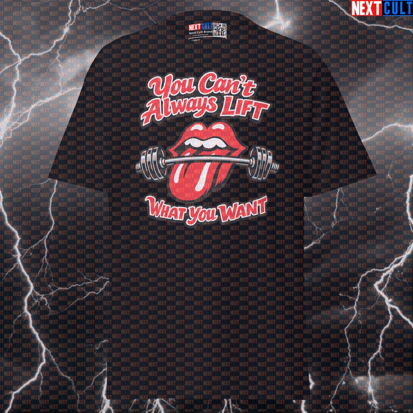You Can’t Always Lift What You Want Rolling Stones Funny Gym T-Shirt — Rock Music Meme Workout Graphic Tee for Lifters & Gains T-shirts Bodybuilding Fitness Gym Powerlifting Pump Cover Rock Music The Rolling Stones Workout Next Cult Brand