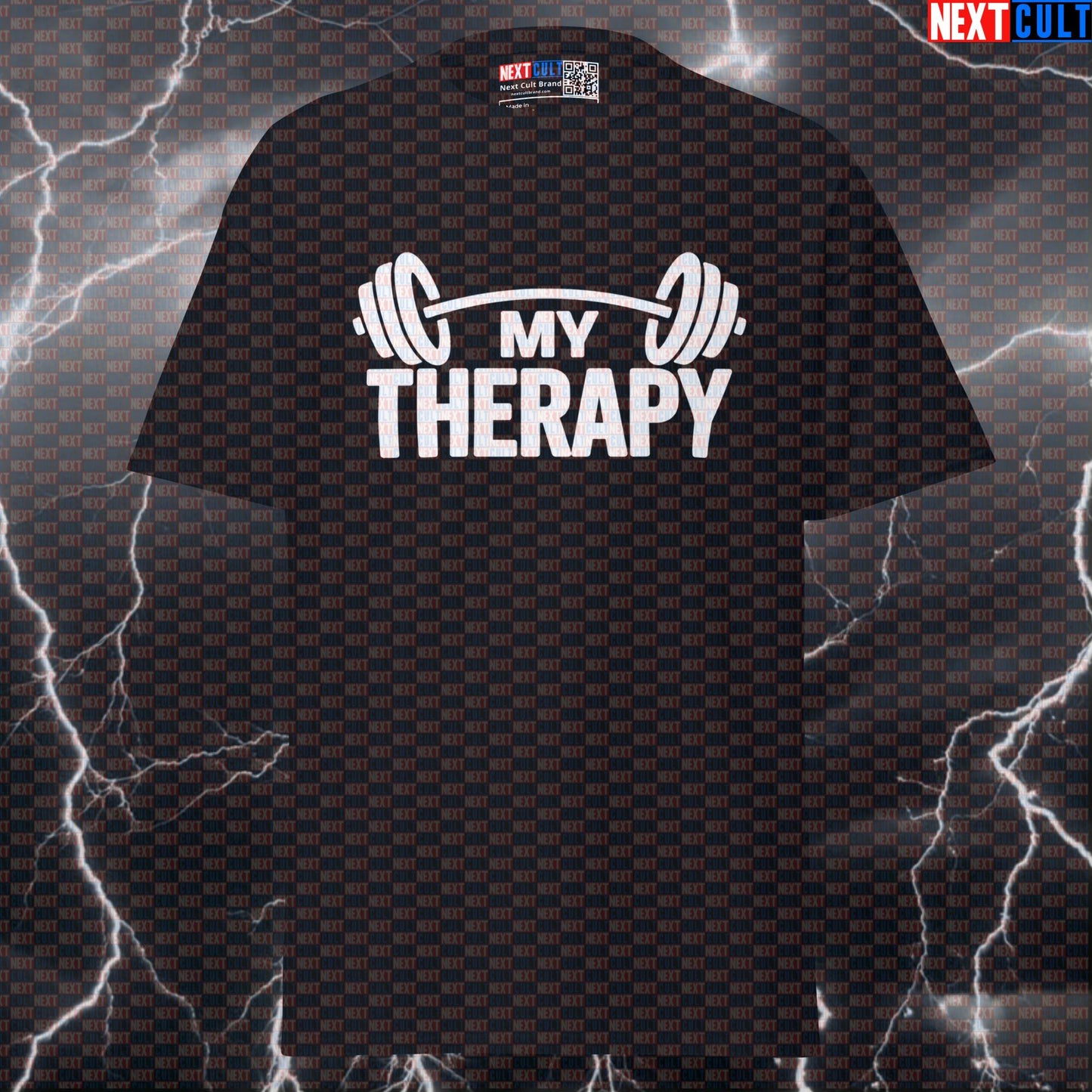 My Therapy Funny Gym T-Shirt – Lifting Workout Fitness Bodybuilding Powerlifting Meme Graphic Tee T-shirts Next Cult Brand