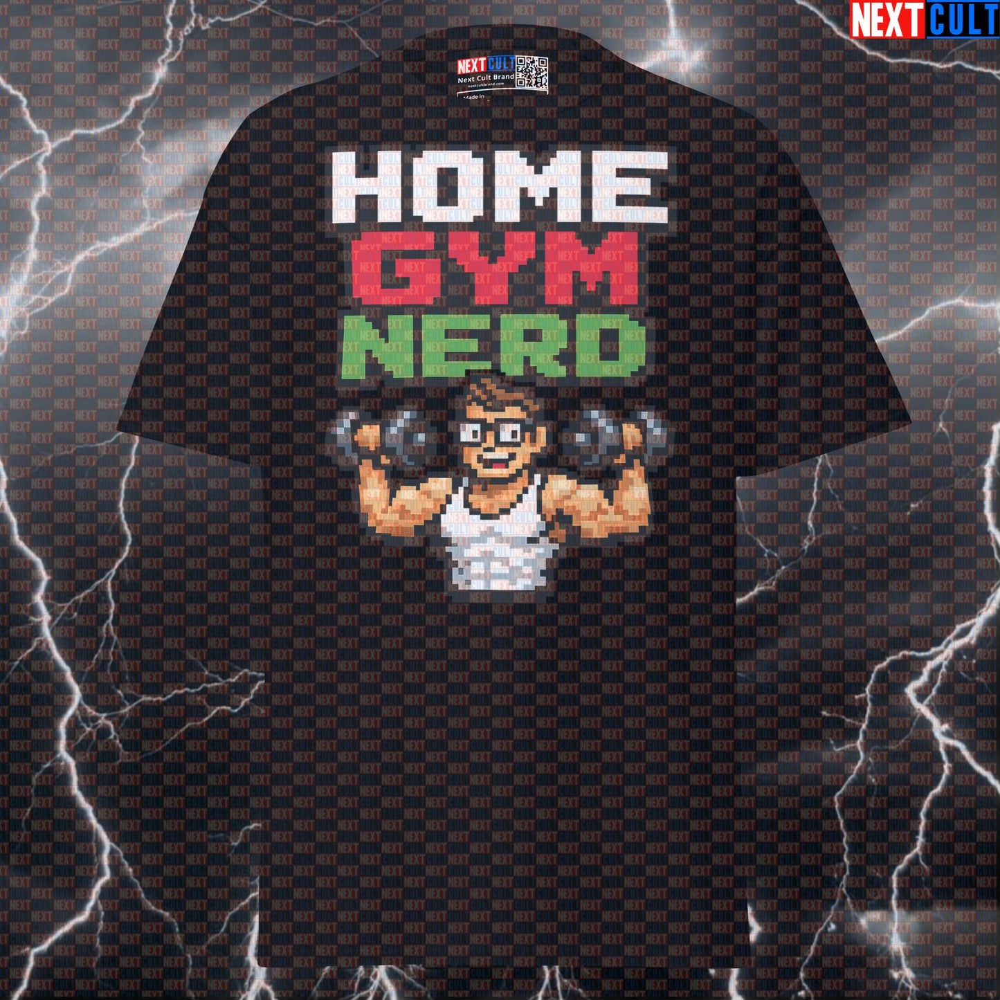 Home Gym Nerd Funny Gym T-Shirt Garage Gym Basement Gym Meme Graphic Tee Workout Shirt Bodybuilding Powerlifting T-shirts Next Cult Brand