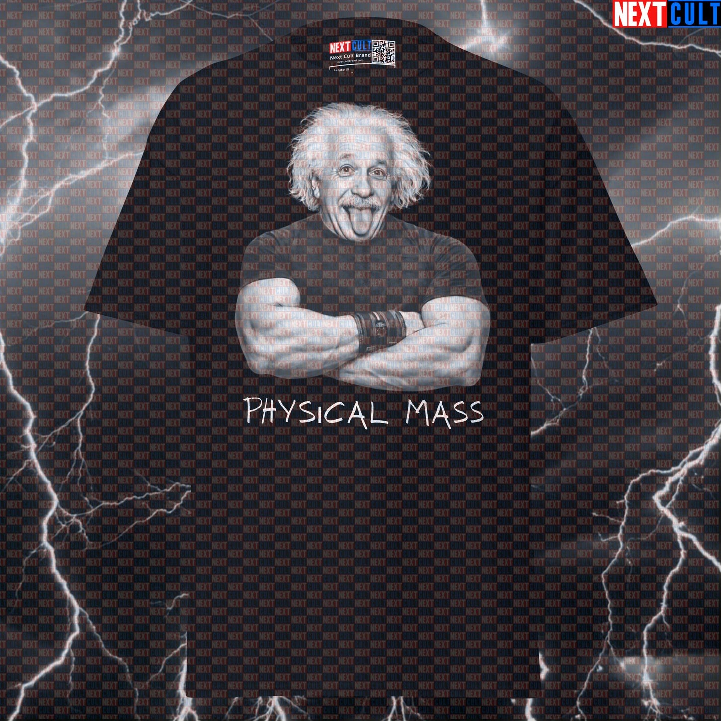 Physical Mass Funny Gym T-Shirt Albert Einstein Science Based Lifting Bro Science Workout Tee Graphic Gym Shirt T-shirts Next Cult Brand