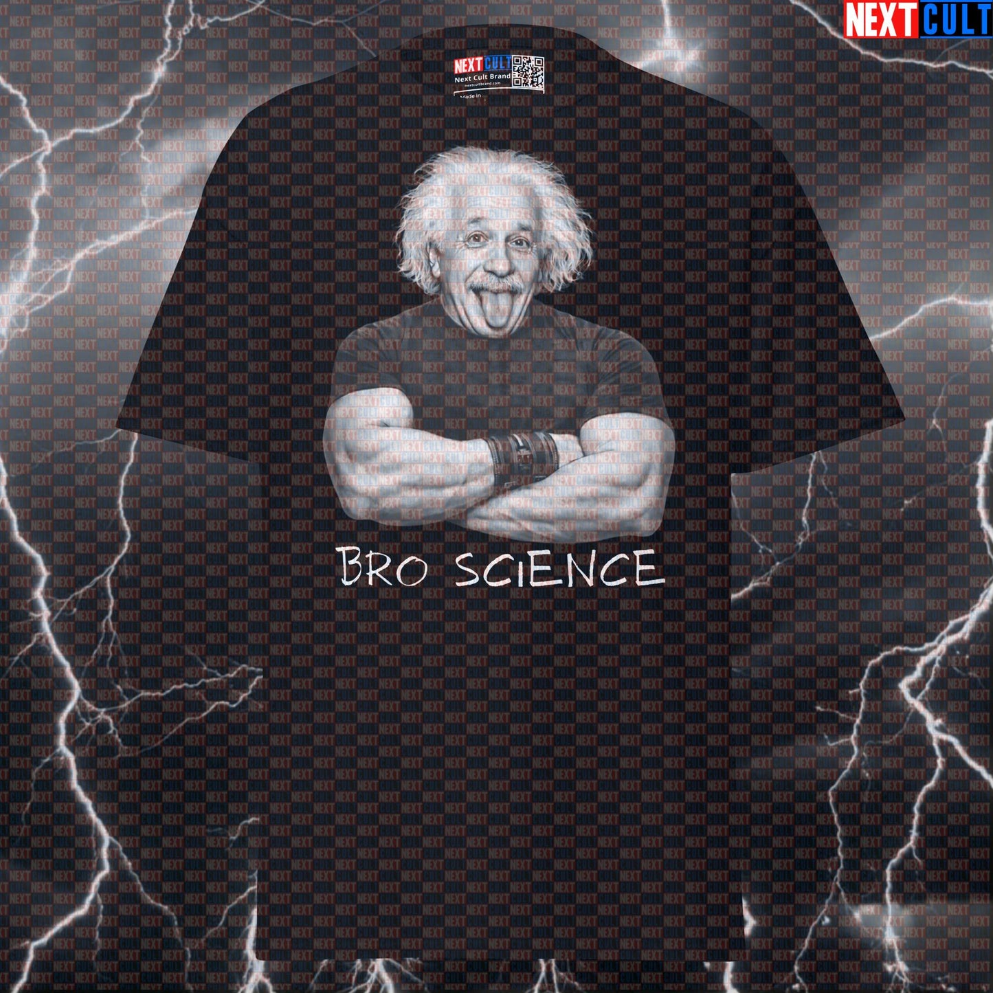 Bro Science Funny Gym T-Shirt Albert Einstein Science Based Lifting Workout Tee Graphic Gym Shirt T-shirts Next Cult Brand