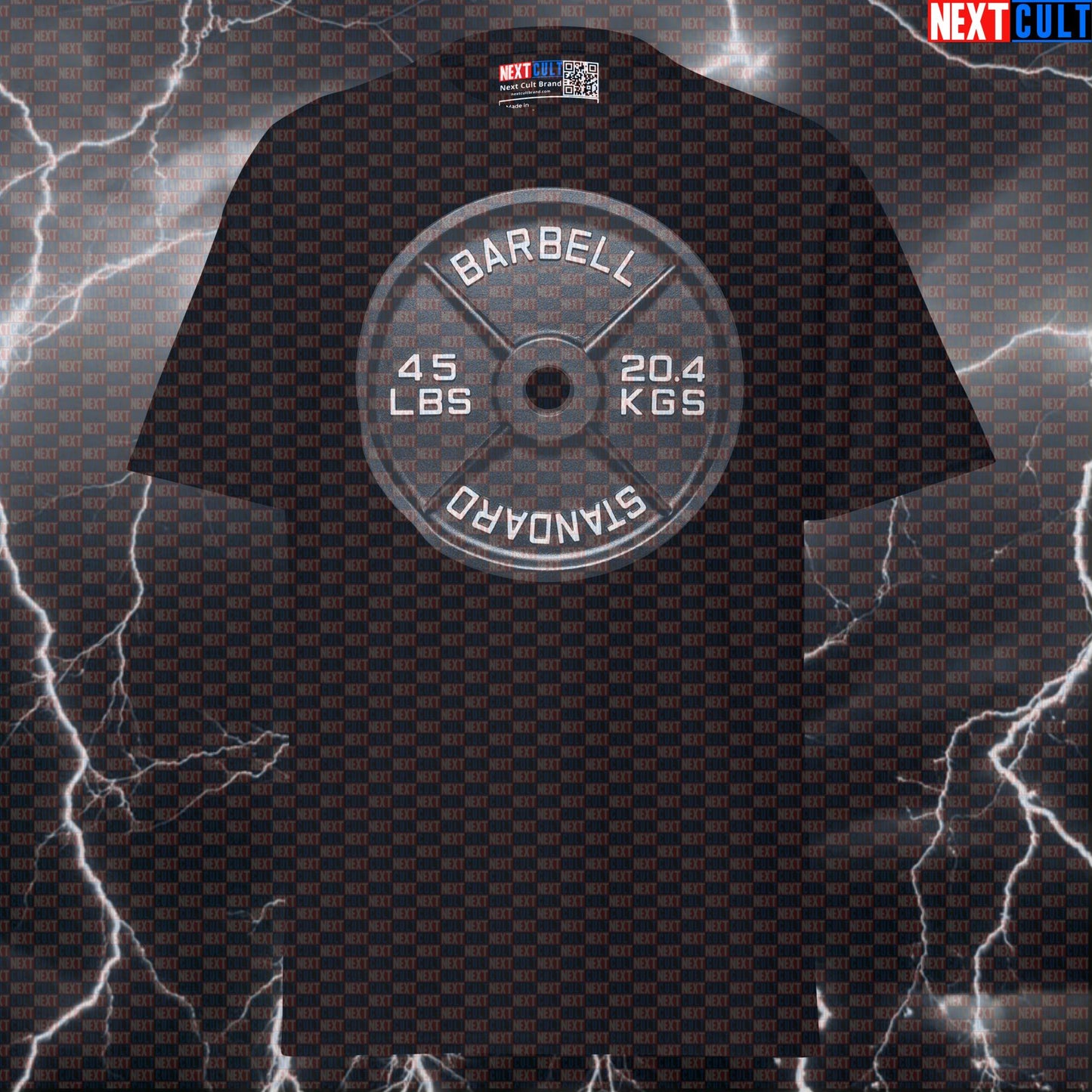 45LB Metal Weight Plate Funny Gym T-Shirt Barbell Standard Lifting Workout Tee Graphic Gym Shirt T-shirts Next Cult Brand