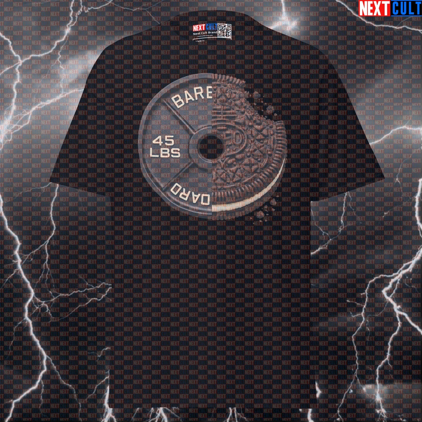 Cookies and Cream Weight Plate Funny Gym T-Shirt 45LB Plate Cookies & Weights Workout Tee Graphic Gym Shirt T-shirts Next Cult Brand