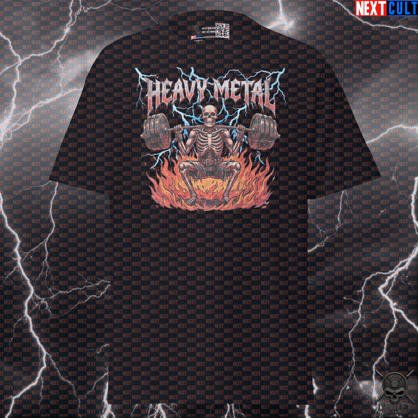 Heavy Metal Skeleton Squat T-Shirt for Powerlifters, Bodybuilders and Leg Day Lifters T-shirts Next Cult Brand