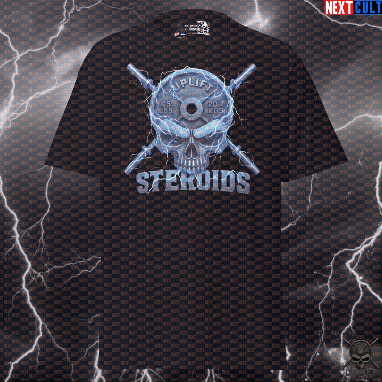 Steroids Skull Gym T-Shirt for Enhanced Bodybuilding Fans, Not Natty Lifting Pump Cover T-shirts Next Cult Brand
