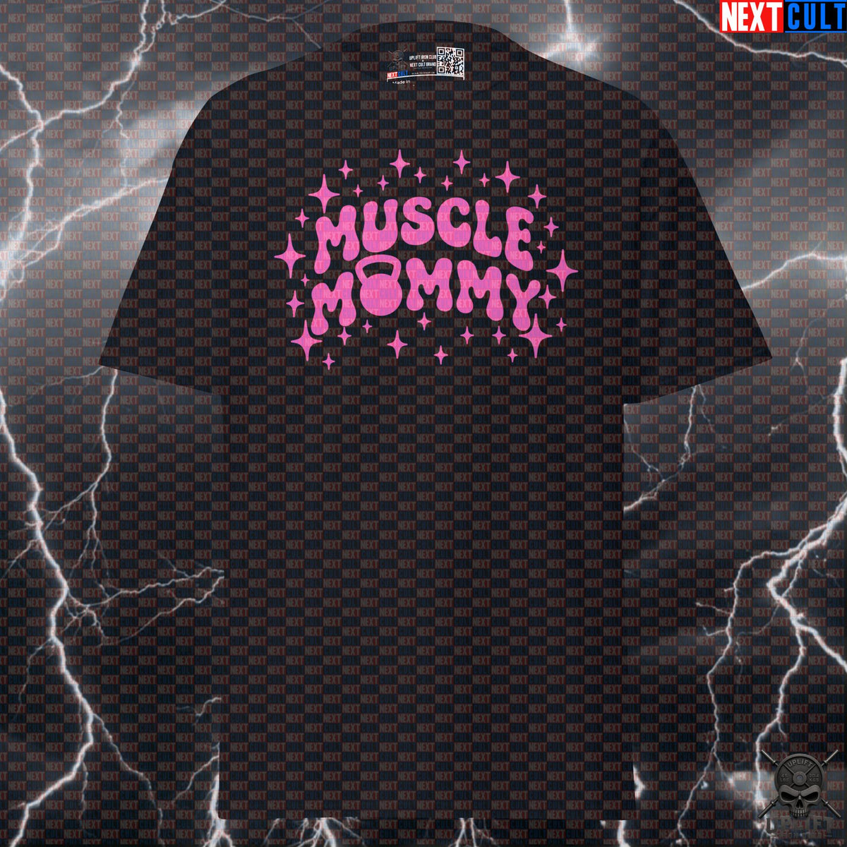Muscle Mommy T-Shirt Pink Kettlebell Gym Graphic for Women & Female Lifters T-shirts Next Cult Brand