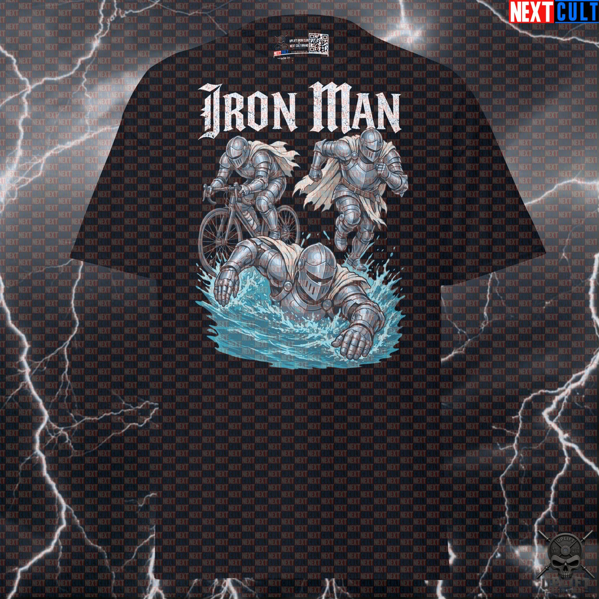 Triathlon T-Shirt – Iron Man Medieval Knight Swim Bike Run Shirt for Endurance Athletes T-shirts Next Cult Brand