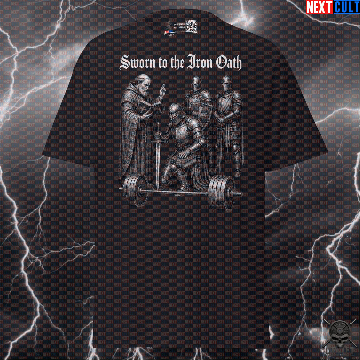 Gym T-Shirt Sworn to the Iron Oath Medieval Knight Lifting Shirt for Heavy Lifters T-shirts Next Cult Brand