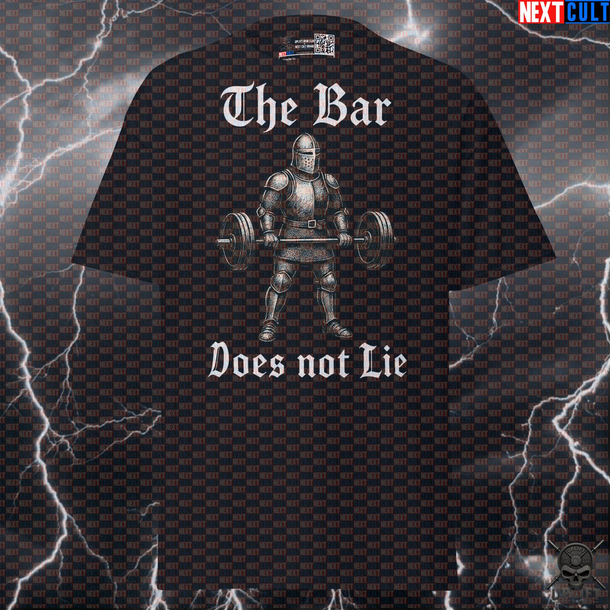 Gym T-Shirt The Bar Does Not Lie Medieval Knight Lifting Shirt for Powerlifters T-shirts Next Cult Brand