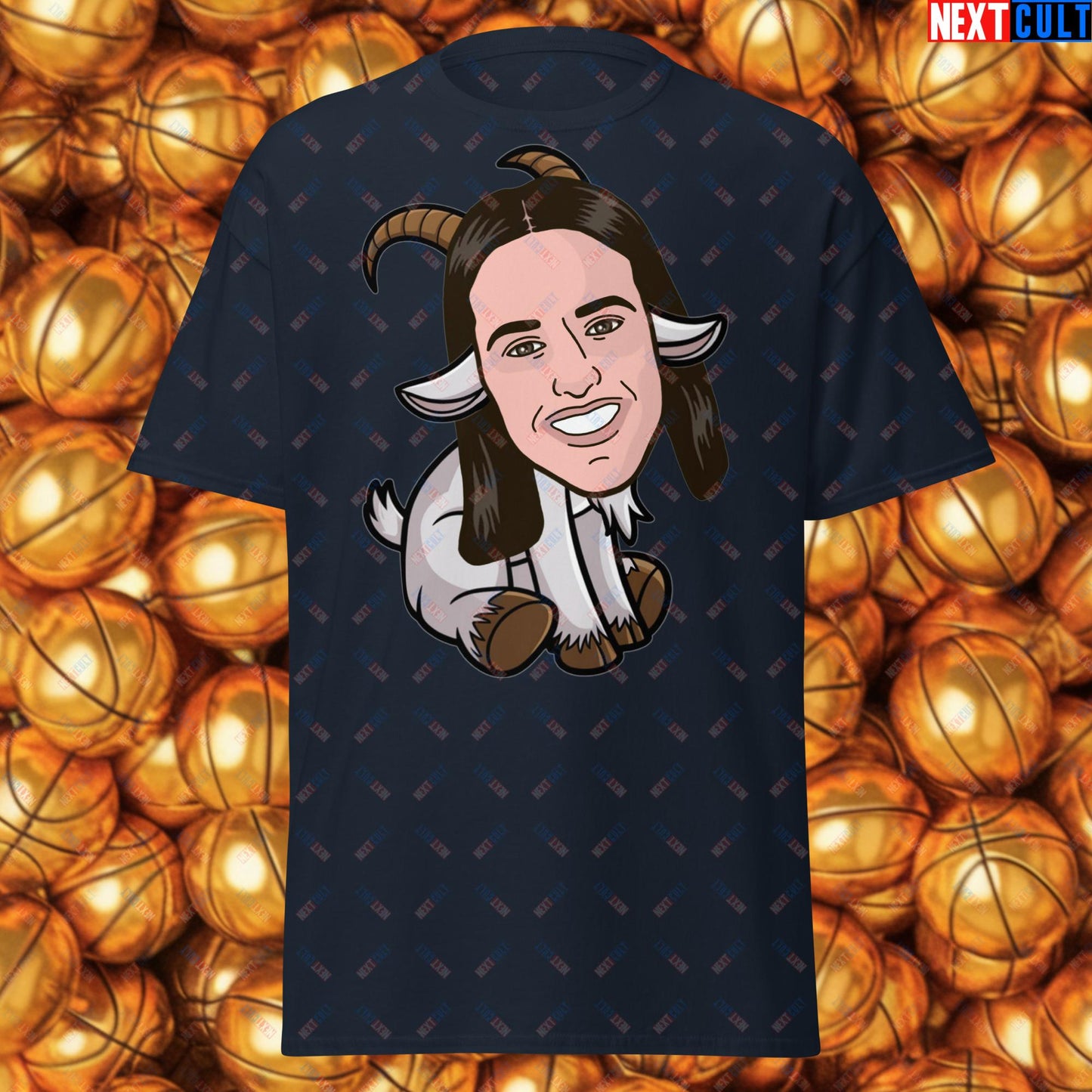Caitlin Clark G.O.A.T. T-Shirt - Greatest of All Time Basketball Tee - Indiana Fever & WNBA Fan Top - Funny Women's Basketball Meme Casual Shirt Navy T-shirts Basketball Caitlin Clark G.O.A.T. Indiana Fever WNBA Next Cult Brand