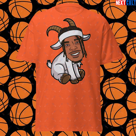 Shai Gilgeous-Alexander G.O.A.T. T-Shirt - Funny Basketball Meme Casual Top - Greatest of All Time Tee for Basketball Fans - Perfect Gift for Shai Gilgeous-Alexander Fans Unisex tee Orange T-shirts Basketball G.O.A.T. NBA Oklahoma City Thunder Shai Gilgeous-Alexander Next Cult Brand